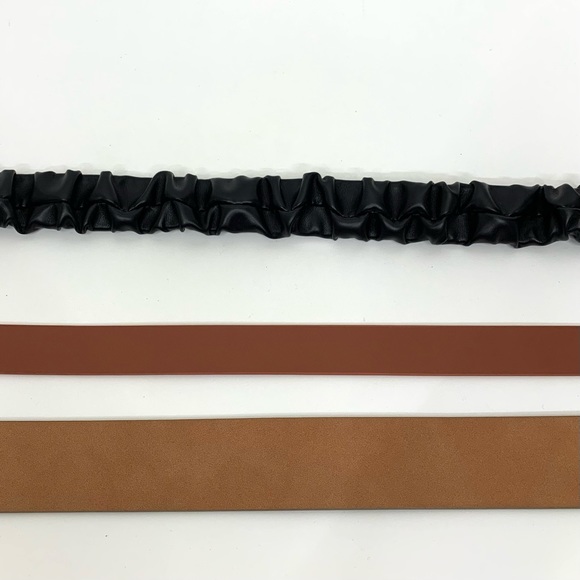 A New Day & Universal Thread Belts Bundle Set Of 3 Black Dark Orange Brown Nwt - Picture 10 of 15